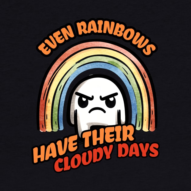 Even Rainbows have their Cloudy days Introverted Design by DoodleDashDesigns